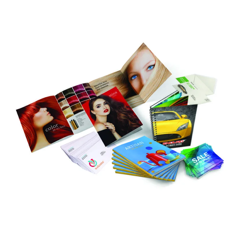 Catálogos, dípticos, tarjetas y agendas impresas